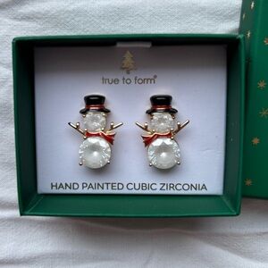 True to Form Snowman Earrings NIB